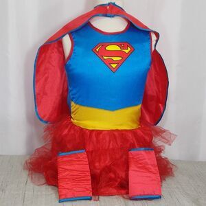 Rubies Supergirl Costume Girls Medium Dress Up Halloween Blue Red Yellow